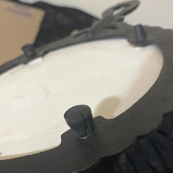 Cast Iron Christmas Tile Trivet Scenery Cooling Santa Reindeer Vintage Hanging - Picture 10 of 10